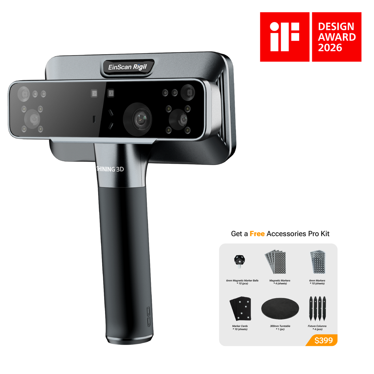 EinScan Rigil | The Tri-Mode Laser 3D scanner